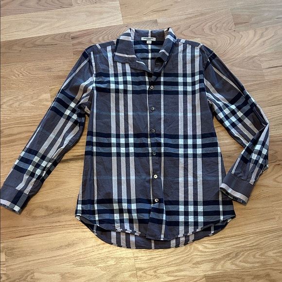 Burberry Brit Plaid Cotton Button-Up Shirt - Picture 1 of 6